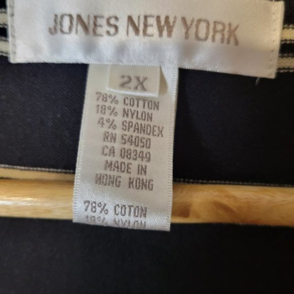NWT Jones New York Black and Cream Sleeveless Knit Top Size 2X??????? - Picture 5 of 7